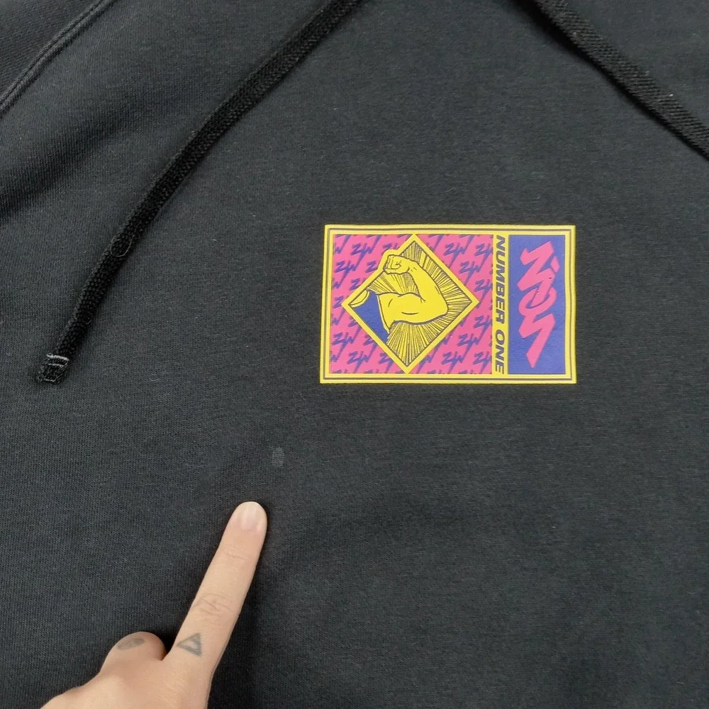 Jordan Hoodie‎ Mens XL Black Dri-Fit Pullover Sweatshirt Number One DR2100-010
